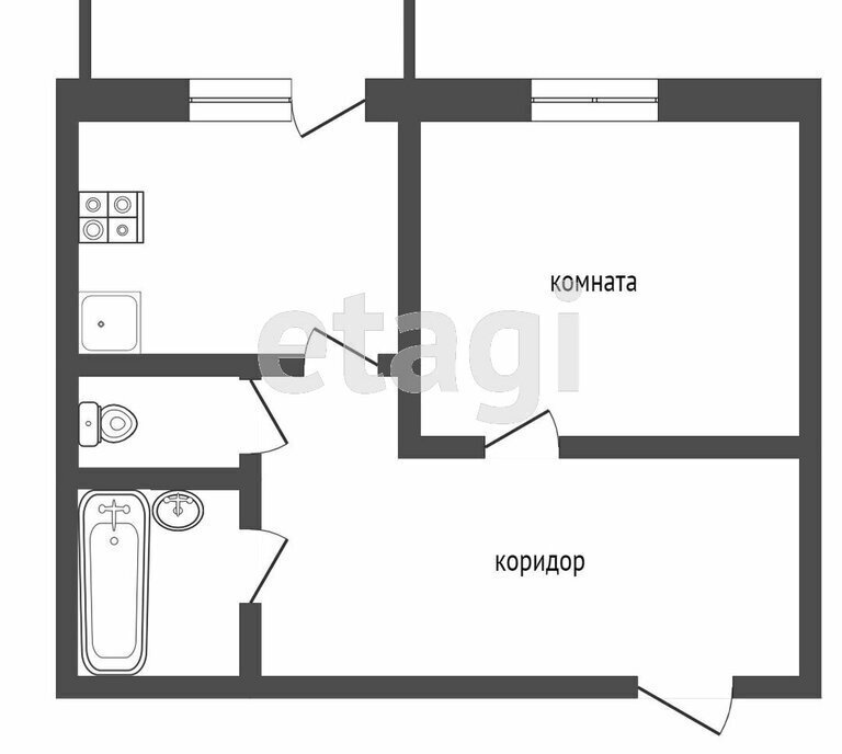 квартира г Челябинск р-н Тракторозаводский ул Эльтонская 1-я 48 фото 12