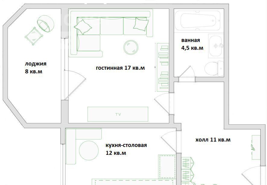 квартира г Омск р-н Центральный ул Орджоникидзе 268к/1 микрорайон «Тарская крепость» Центральный АО фото 18