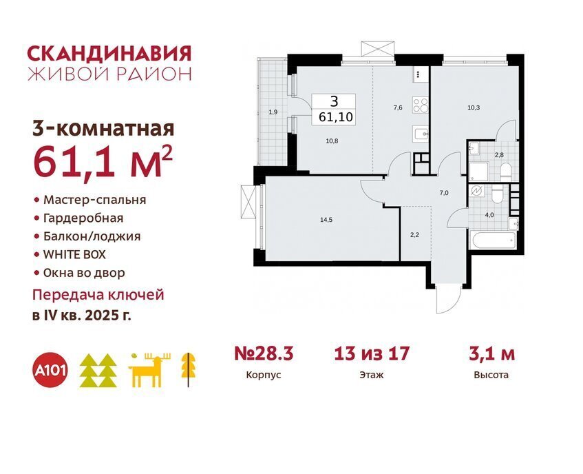 квартира г Москва п Филимонковское р-н квартал № 160 метро Коммунарка поселение Сосенское фото 1