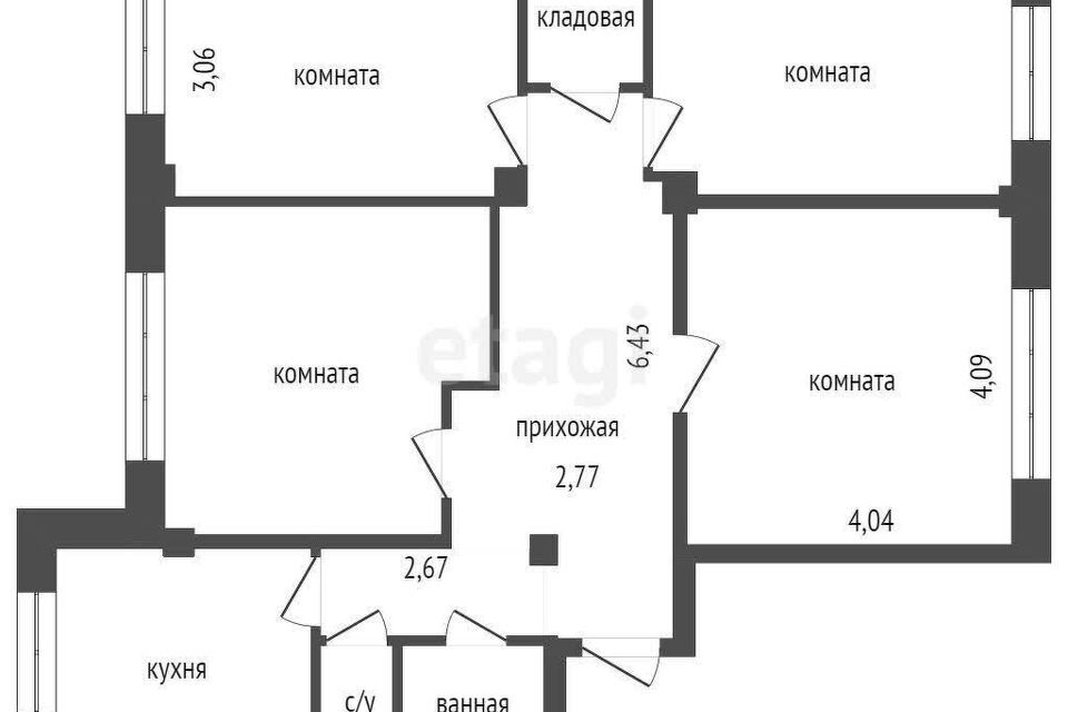 квартира г Красноярск р-н Центральный Покровский микрорайон ул Караульная 38 микрорайон «Яблони» городской округ Красноярск фото 10