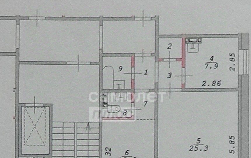 квартира г Новосибирск Золотая Нива ул В.Высоцкого 54/2 фото 2