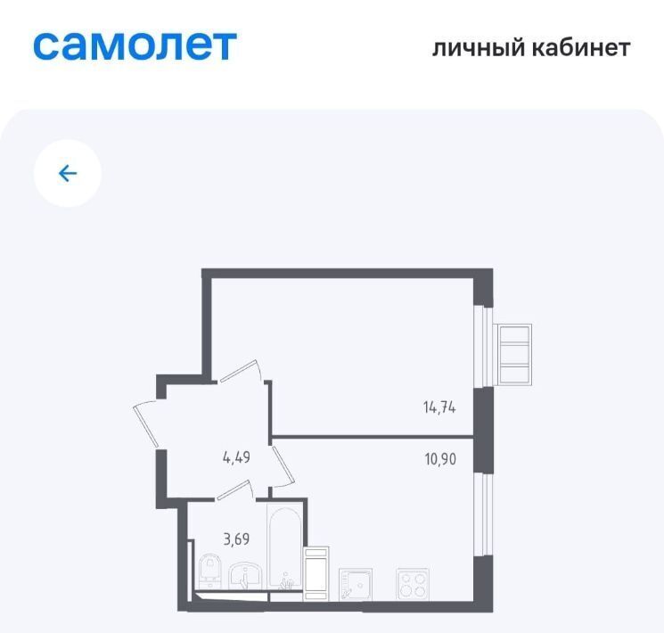 квартира городской округ Ленинский д Коробово ул Взлетная 4 Домодедовская, Ленинский городской округ фото 3