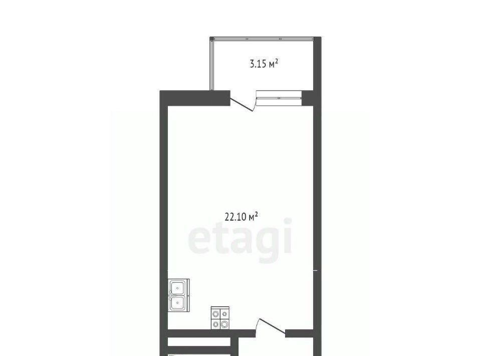 квартира г Тюмень р-н Центральный ул 2-я Луговая 22к/3 фото 24