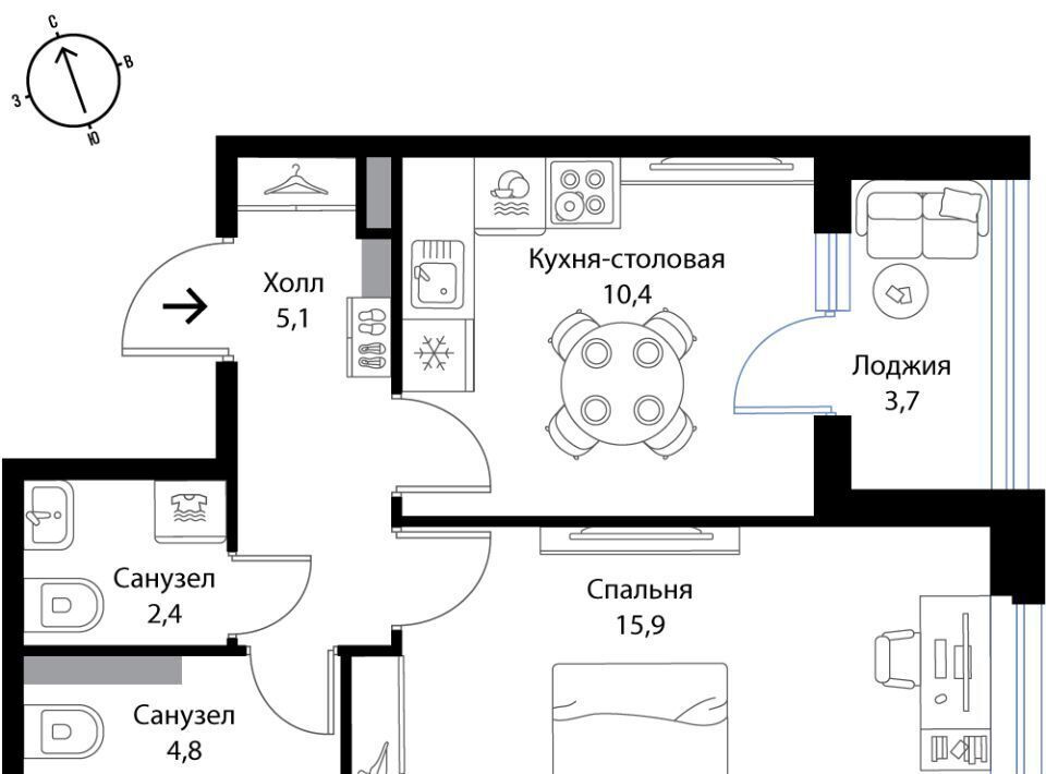 квартира р-н Ломоносовский д Ольгино Низинское с/пос, Проспект Ветеранов, Экография жилой комплекс фото 1