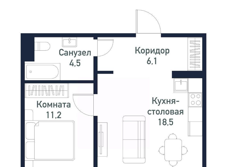 квартира р-н Сосновский п Пригородный Кременкульское с/пос, Парковый Премиум жилой комплекс фото 1