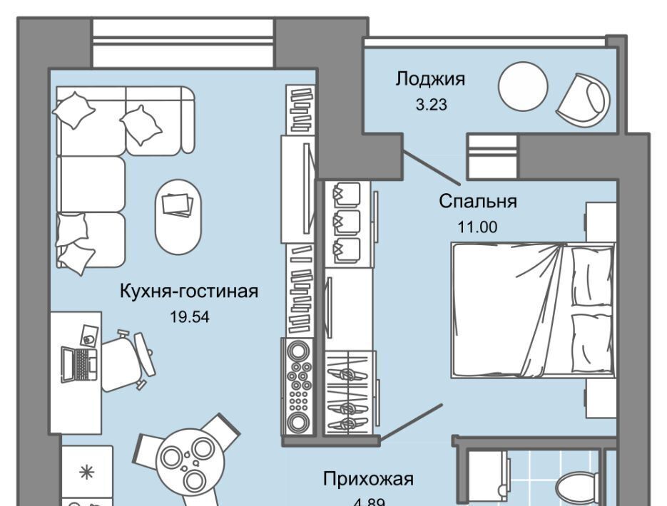 квартира г Екатеринбург п Широкая Речка Академический Чкаловская ЖК «Лес» фото 1