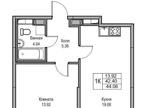 квартира г Санкт-Петербург ул Ивинская 5к/2 Беговая фото 1