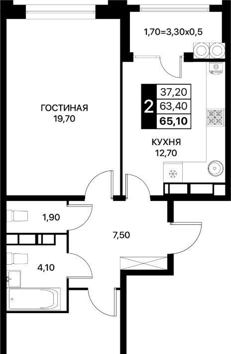 квартира г Ростов-на-Дону р-н Первомайский ЖК «Сияние Квартал на Шолохова» фото 1