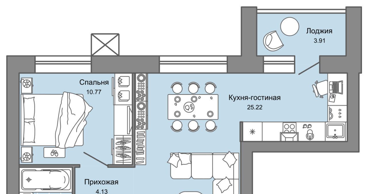 квартира г Киров р-н Ленинский ул 4-й Пятилетки 84 ЖК «Зарядное» фото 1