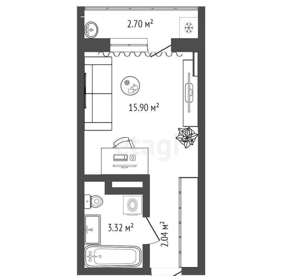 квартира г Тюмень р-н Калининский ул Интернациональная 203к/2 фото 3