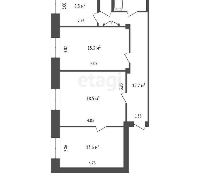 квартира г Омск проезд Тимуровский 3 Центральный АО фото 29