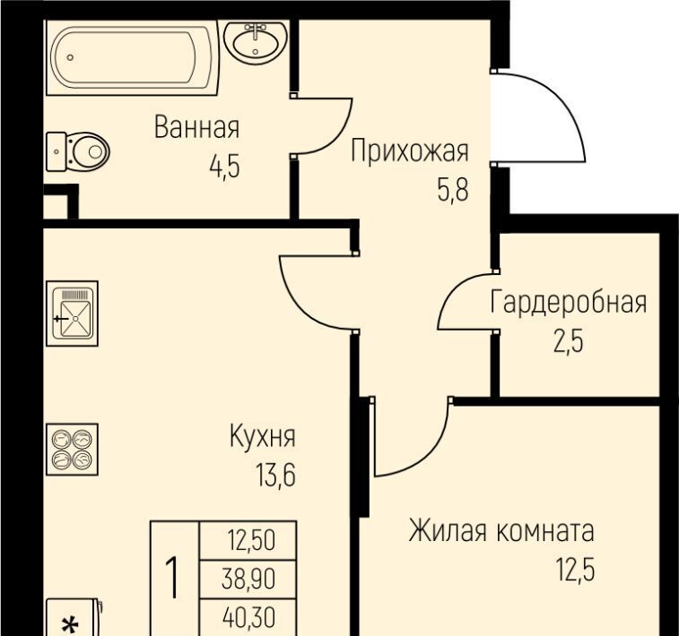 квартира г Краснодар п свх Прогресс п Березовый ЖК Прогресс муниципальное образование фото 1