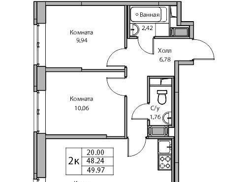 квартира г Санкт-Петербург ЖК «Юнтолово» Беговая фото 1