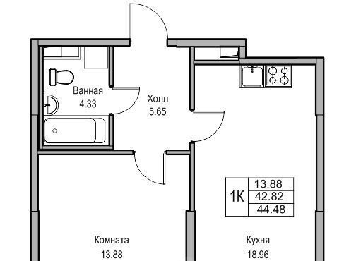 квартира г Санкт-Петербург ул Ивинская 5к/2 Беговая фото 1