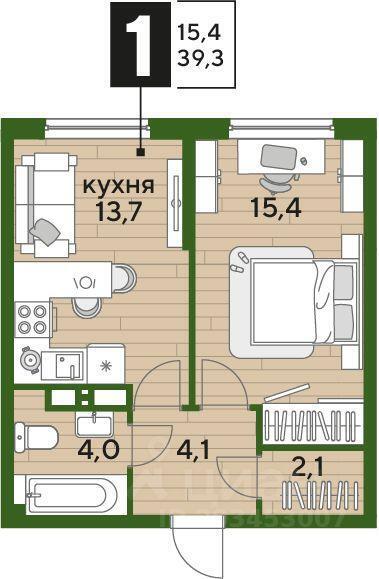 квартира г Краснодар р-н Прикубанский Мкр. «DOGMA PARK» Восточная улица фото 2