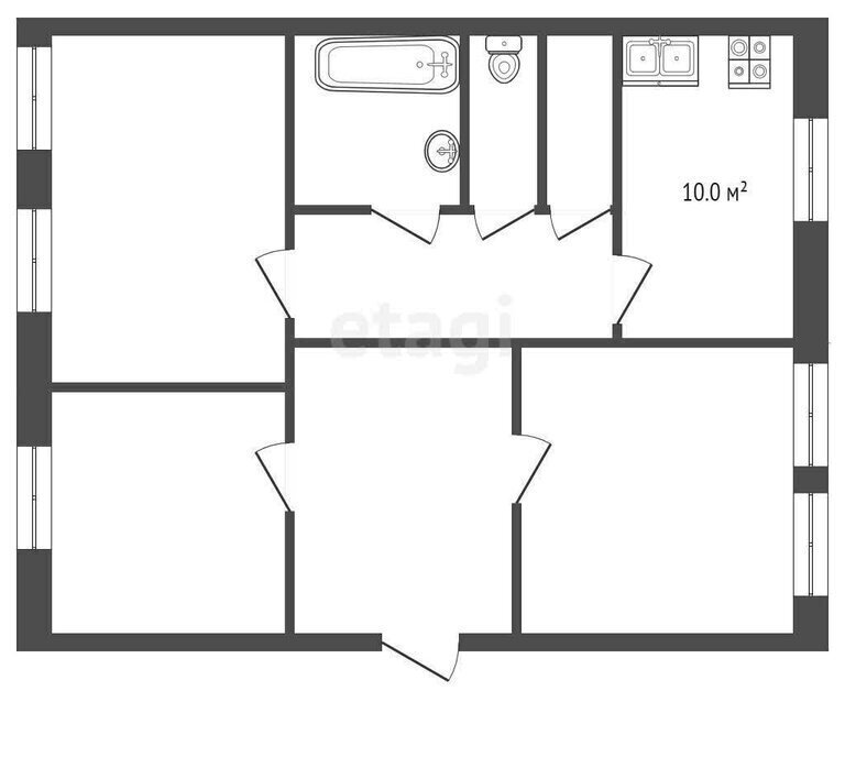 квартира г Омск пр-кт Мира 56 Советский АО фото 18