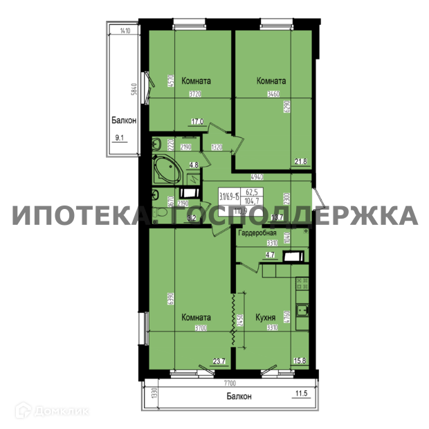 квартира г Санкт-Петербург п Парголово Ольгинская дорога 3/20 фото 1