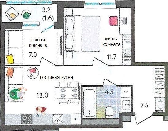 квартира г Пермь р-н Свердловский ул Елькина 14 городской округ Пермь фото 4