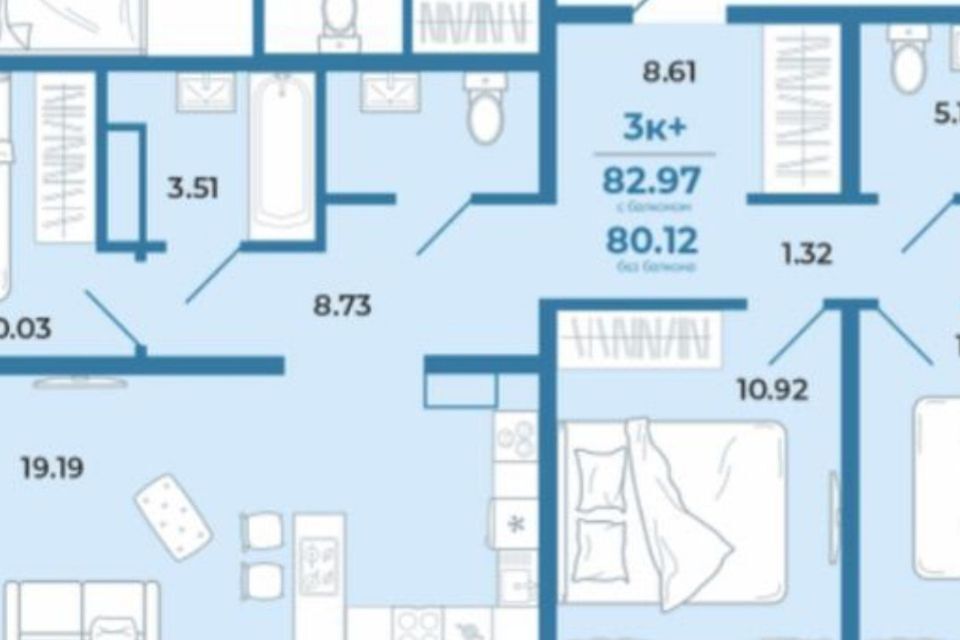 квартира г Тюмень ул Медовая 16 городской округ Тюмень фото 4