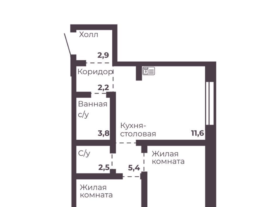 квартира г Челябинск р-н Тракторозаводский ЖК Ленина 4 фото 1