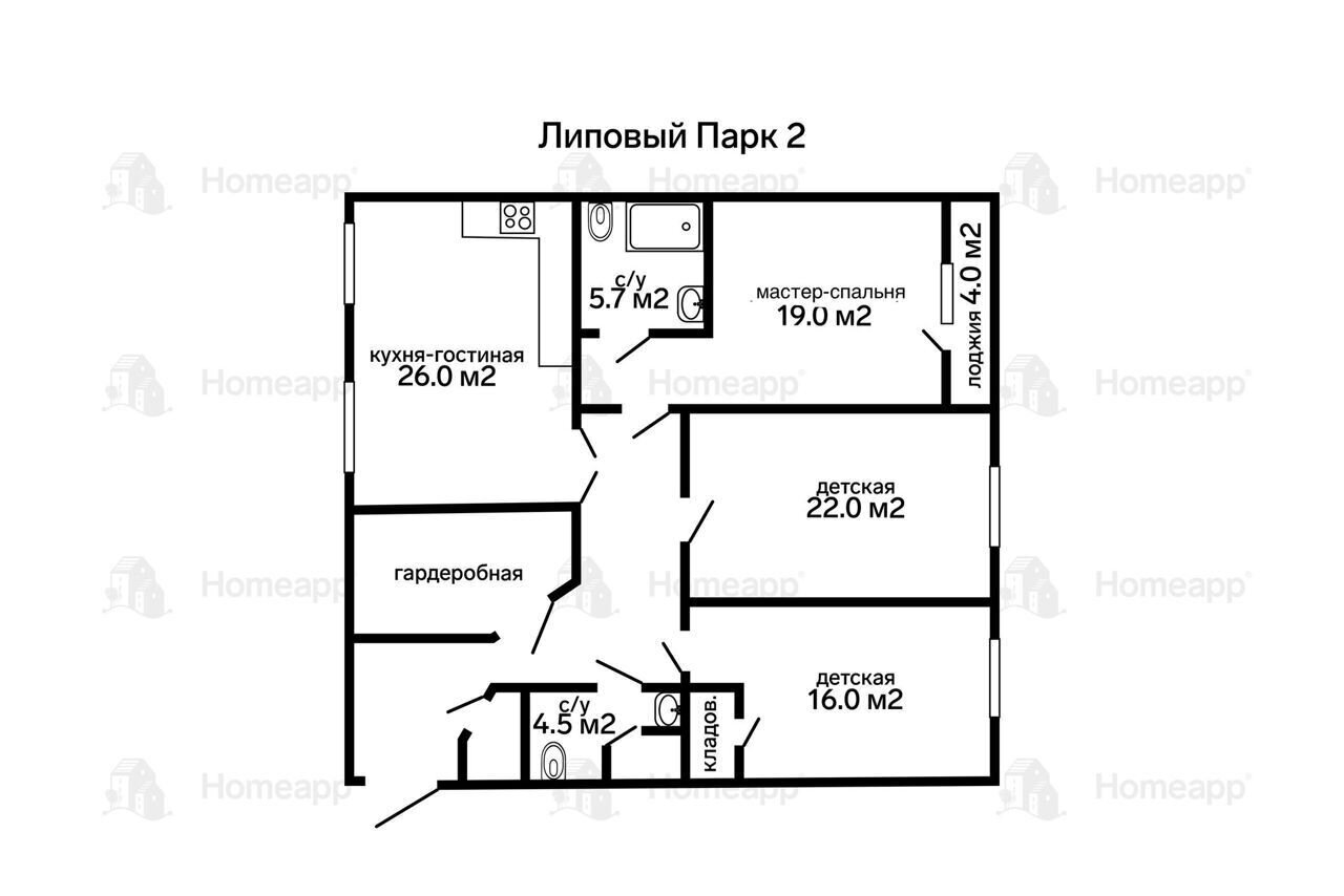 квартира г Москва п Сосенское п Коммунарка ул Липовый парк 2 метро Коммунарка Новомосковский административный округ, Московская область фото 27