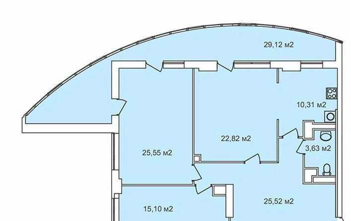 квартира г Нижний Новгород р-н Нижегородский Горьковская пл Сенная 1 ЖК «Парус» фото 1