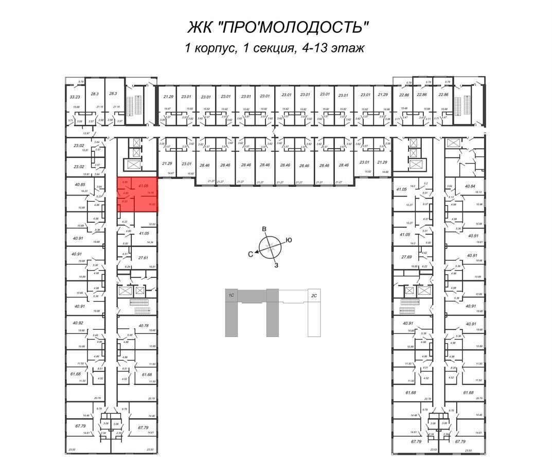 квартира г Санкт-Петербург метро Улица Дыбенко фото 2