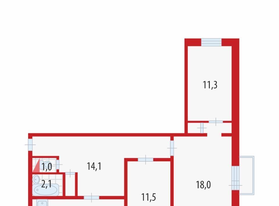 квартира г Санкт-Петербург метро Комендантский Проспект ул Планерная 21к/3 округ № 65 фото 32