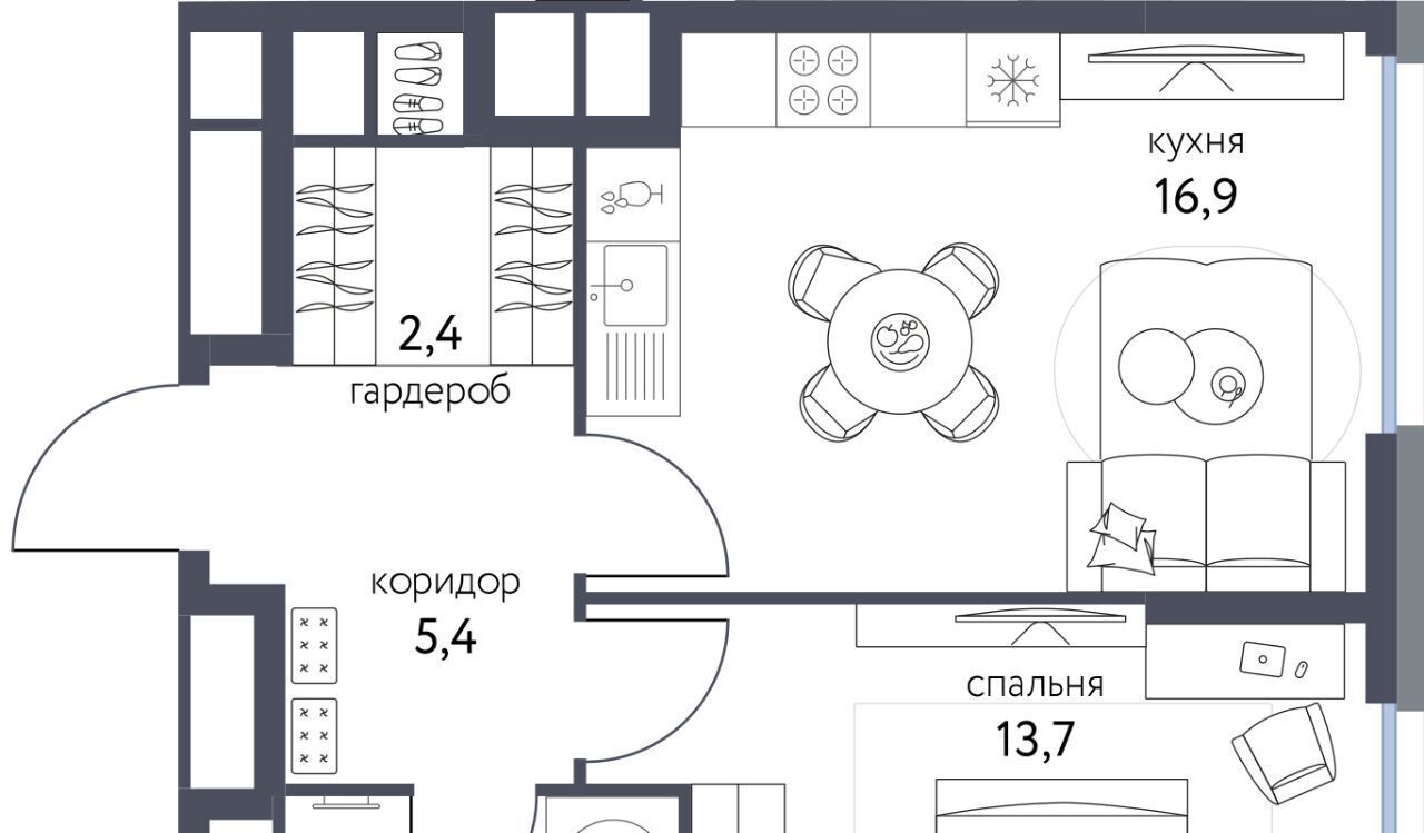 квартира г Москва метро Бульвар Рокоссовского ЖК «Сиреневый парк» муниципальный округ Метрогородок фото 1