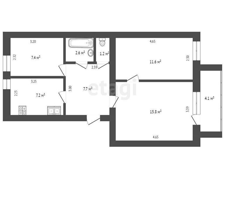 квартира г Ишим ул 8-е Марта 29 фото 9