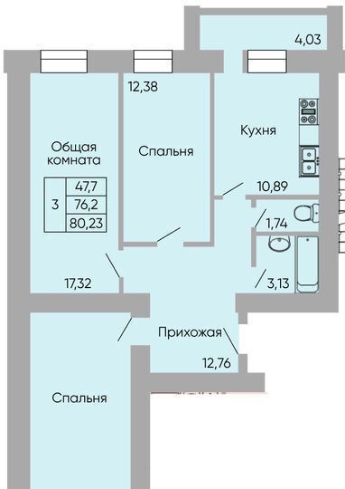 квартира г Ростов-на-Дону р-н Пролетарский ул Вересаева 103вс/1 ЖК «Сиреневый квартал» 0 фото 2