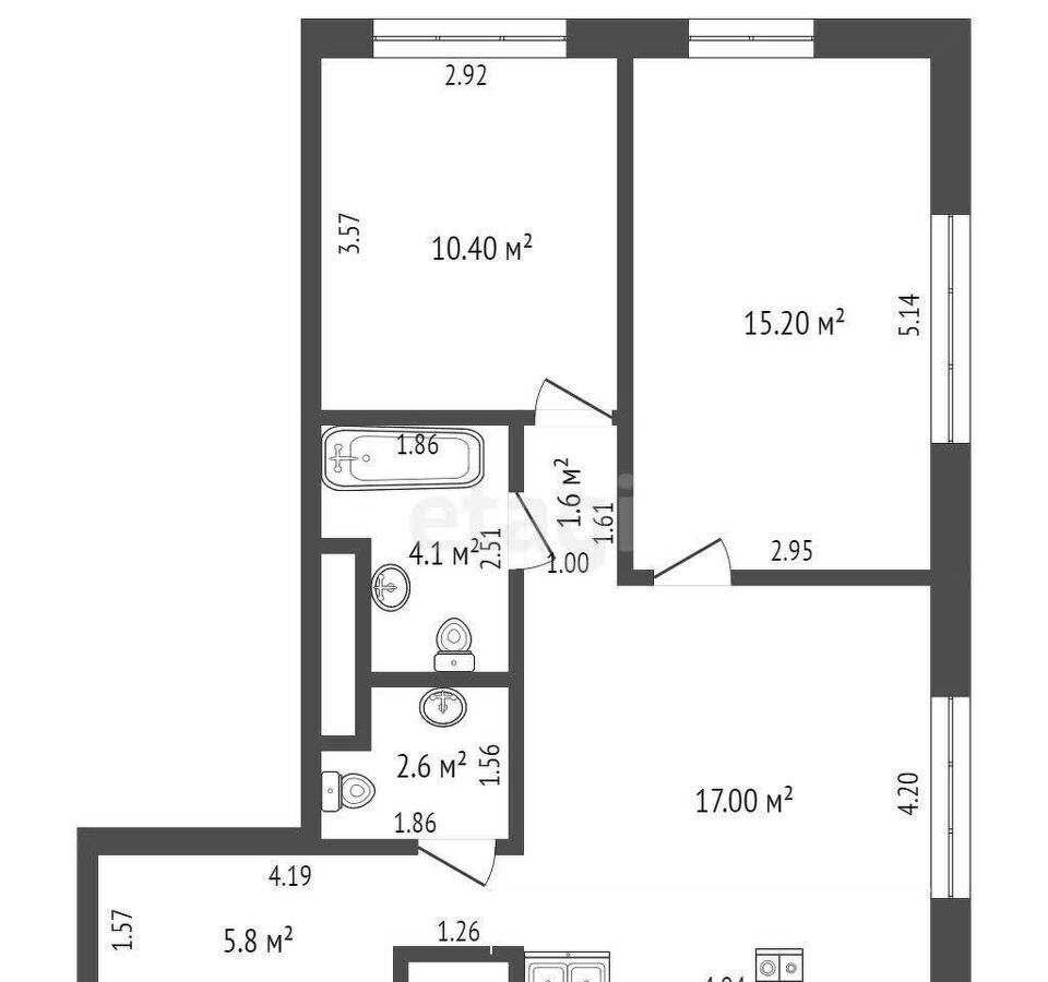 квартира г Москва метро Бабушкинская ш Ярославское 51 фото 21