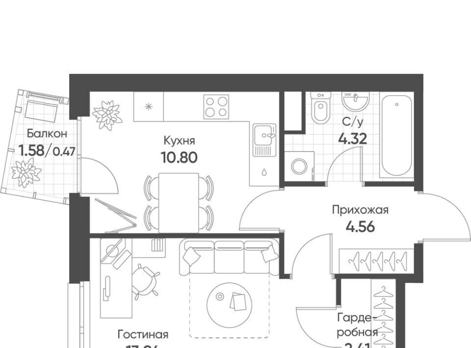 квартира г Казань р-н Ново-Савиновский Козья слобода ЖК Счастье в Казани фото 1