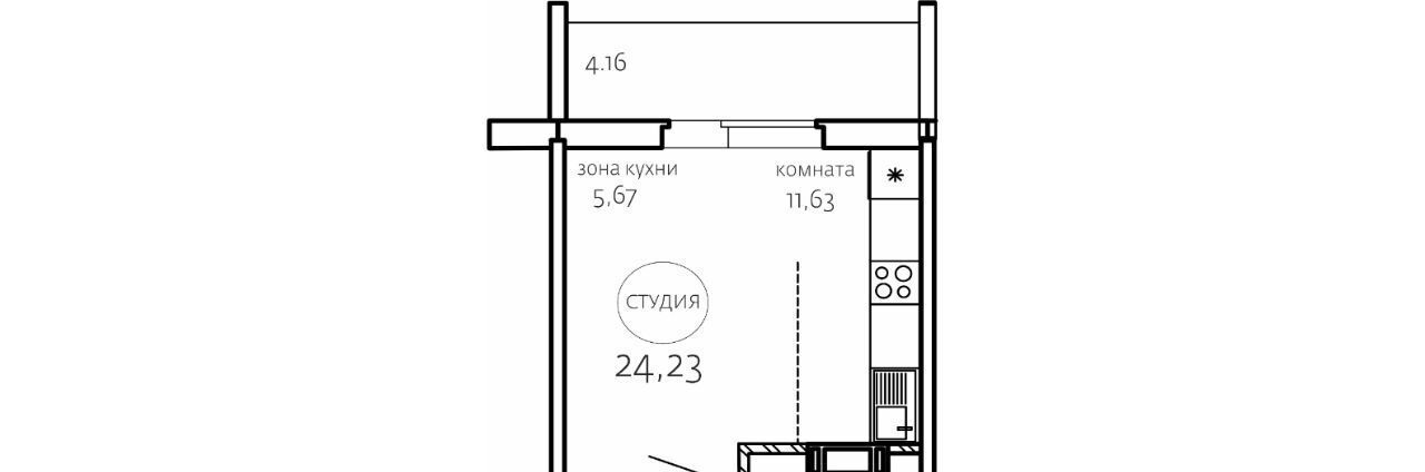 квартира г Челябинск р-н Курчатовский ул Генерала Мартынова 2 фото 2