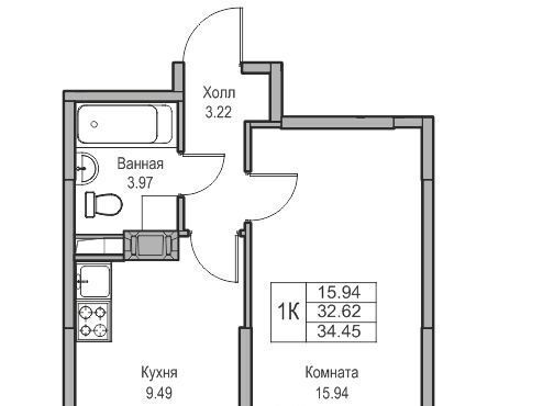 квартира г Санкт-Петербург ул Ивинская 1к/2 Беговая фото 1