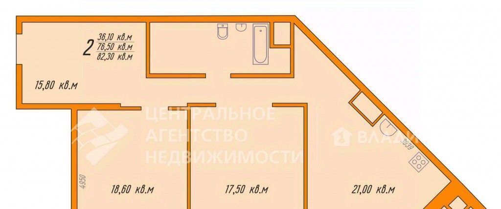 квартира г Рязань р-н Московский ул Октябрьская 65 фото 22