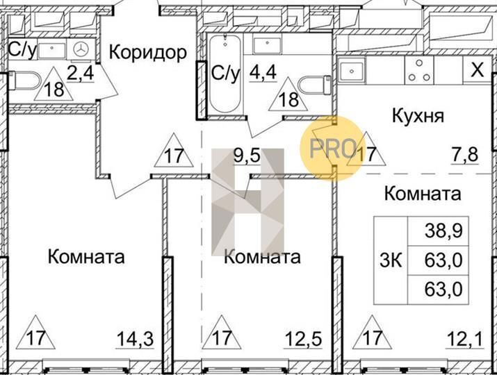 квартира г Пенза р-н Октябрьский ул Минская 25 ЖК «Соседи на Минской» Октябрьский район фото 2