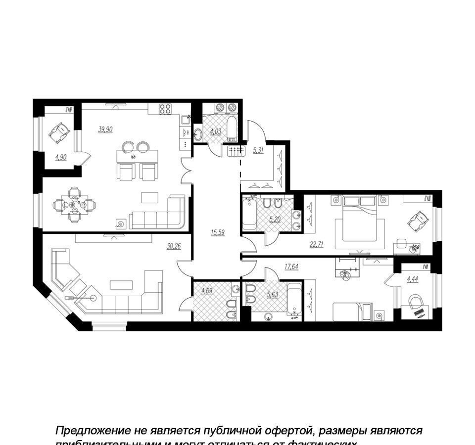 квартира г Санкт-Петербург метро Крестовский Остров ЖК «Петровская доминанта» округ Петровский фото 1