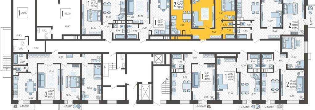 квартира г Краснодар р-н Прикубанский микрорайон 9-й километр ЖК Небо фото 2