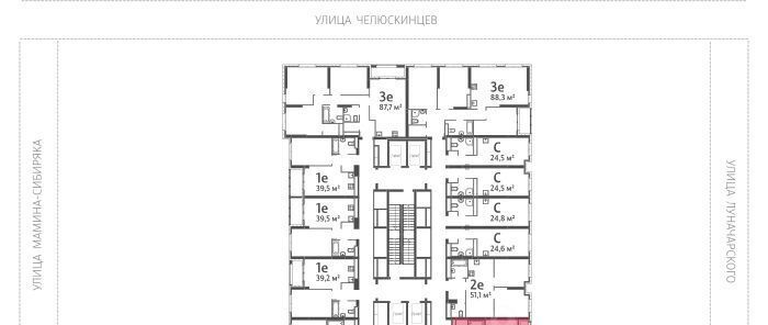 квартира г Екатеринбург Уральская Центральный ЖК «Азина 16» жилрайон фото 2