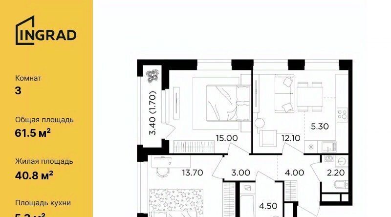 квартира г Москва п Московский ЖК «Филатов луг» Филатов Луг, к 6 фото 1