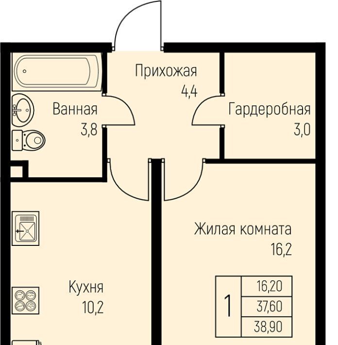 квартира г Краснодар п свх Прогресс п Березовый ЖК Прогресс муниципальное образование фото 1