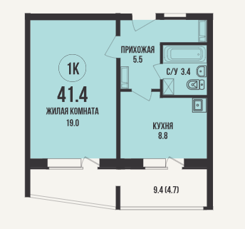 квартира г Новосибирск р-н Калининский жилой комплекс Династия, 904, городской округ Новосибирск фото 2