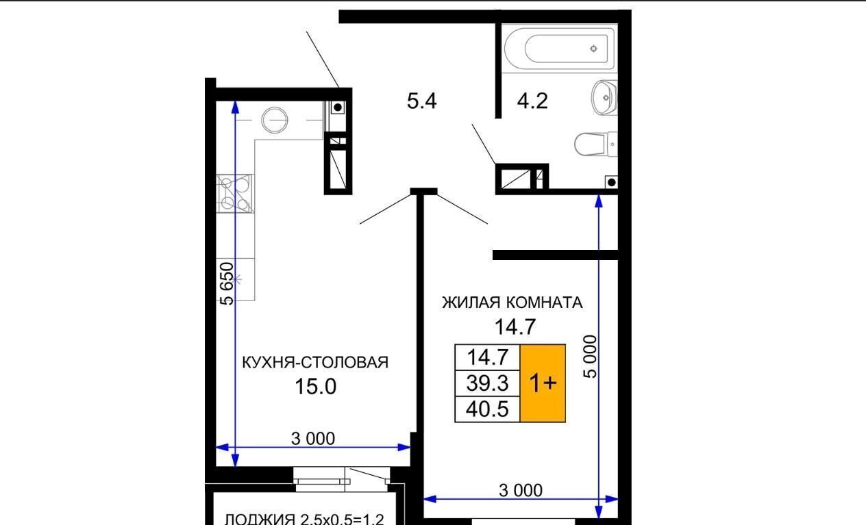 квартира г Краснодар р-н Прикубанский ЖК «Дыхание» фото 11