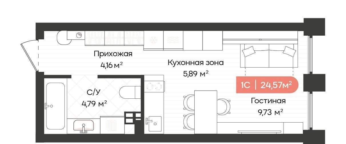 квартира г Новосибирск р-н Октябрьский Речной вокзал ЖК «Balance» фото 1