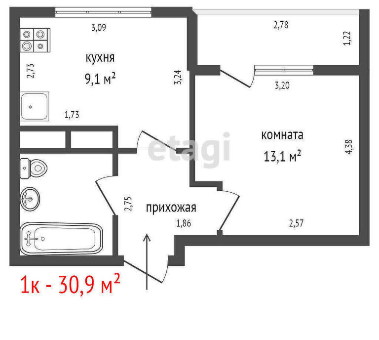 квартира г Екатеринбург р-н Орджоникидзевский Уралмаш ул Энтузиастов 36б ЖК «Демидовский» фото 12