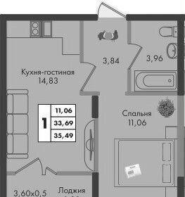 квартира г Краснодар р-н Прикубанский ул им. генерала Брусилова 1/2 д. 5 фото 2