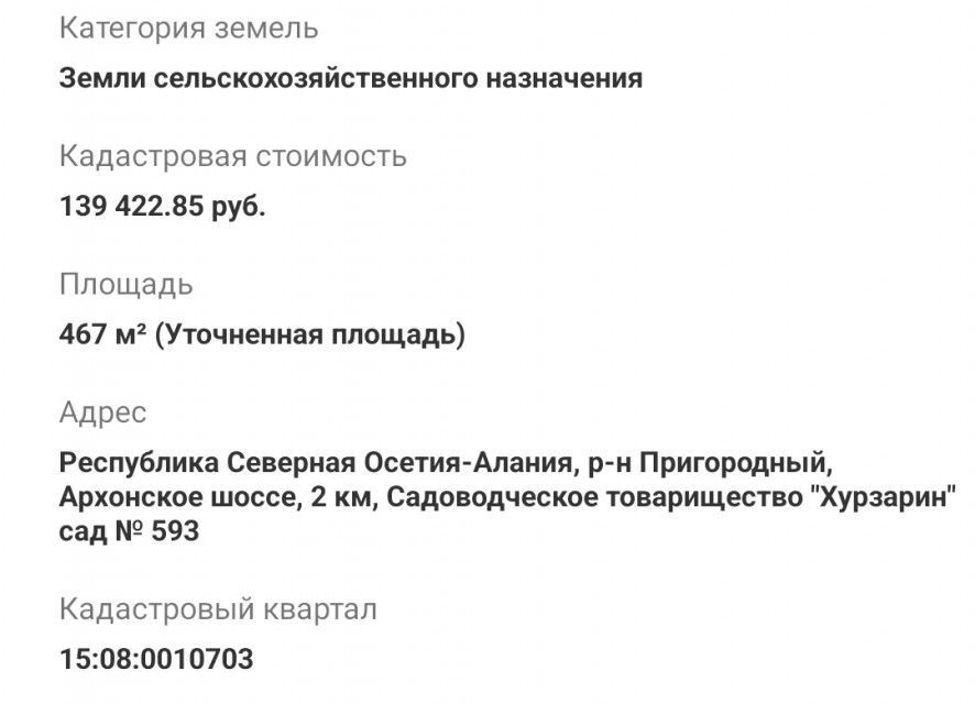 земля городской округ Владикавказ, СНТ Хурзарин, улица Мечтателей фото 7