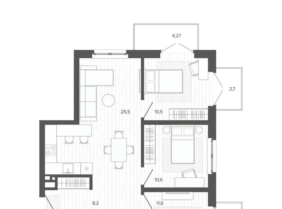 квартира г Барнаул р-н Центральный тракт Змеиногорский 35бк/2 фото 1