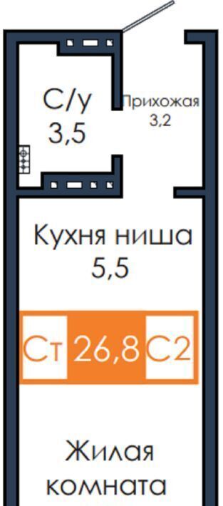 квартира г Красноярск р-н Советский Солнечный жилрайон, 5-й мкр, Енисейская Слобода жилой комплекс, 9 фото 1